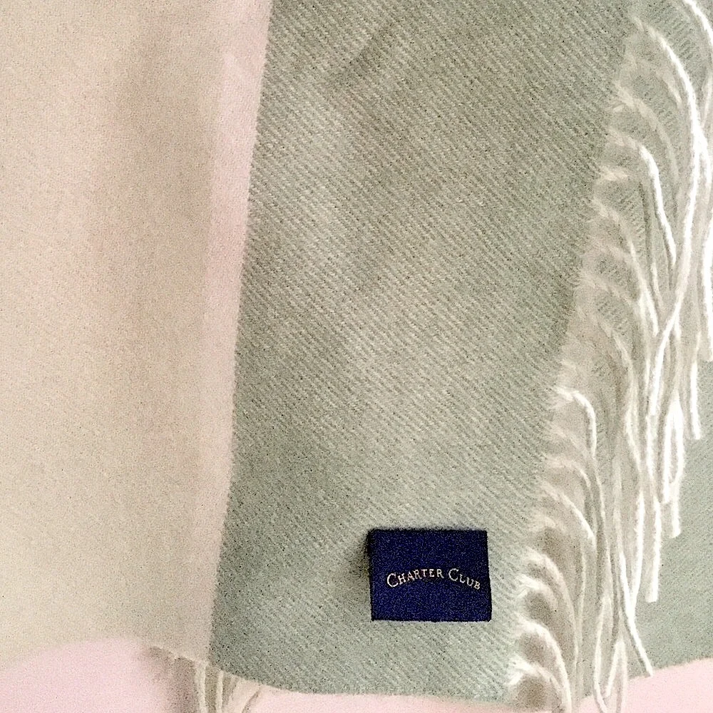 Vintage Charter Club Fringe Cashmere Scarf